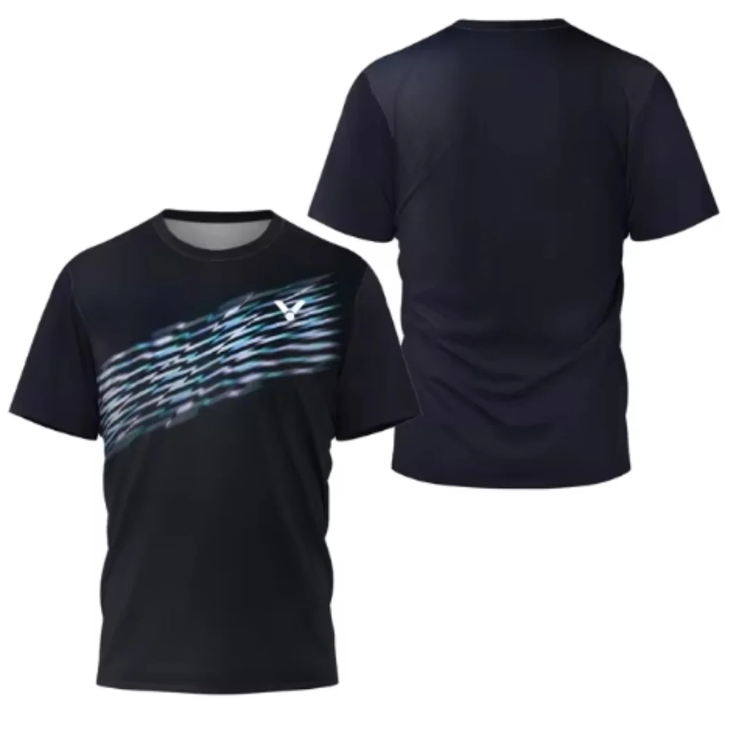Badminton Vector - Laser Neon Print men's badminton T-shirt