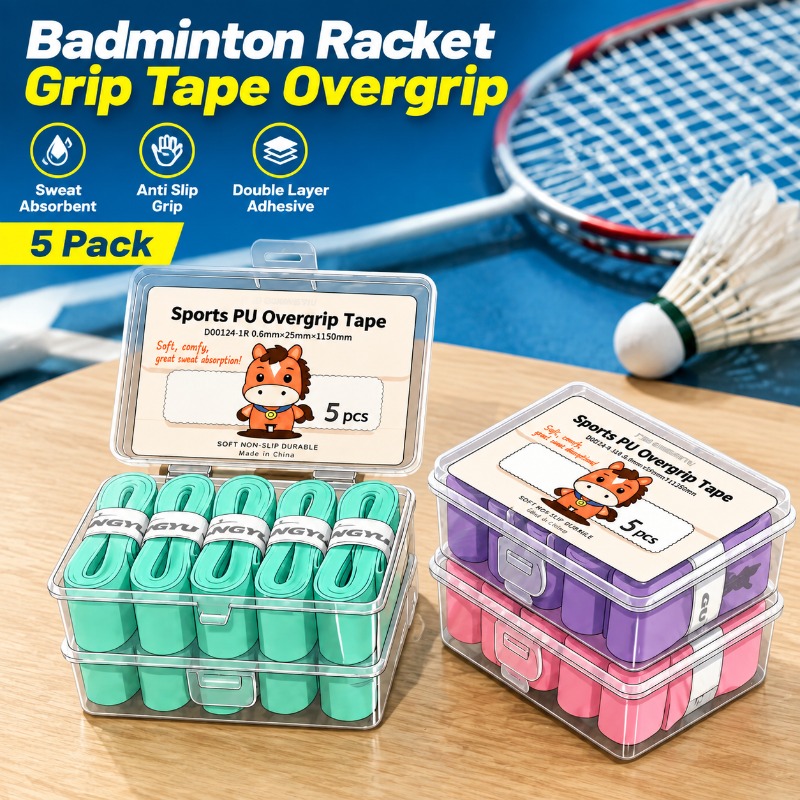 Badminton Grip - Badminton Racket Grip Tape Sweat‑absorbent Overgrip