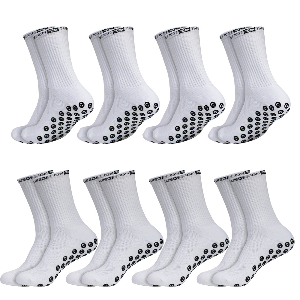 Badminton Grip - 8 Pairs Anti-slip Football Socks Men